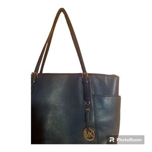 Michael Kors Navy Leather Tote Purse Handbag